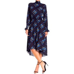 Nanette Lepore Marina Chiffon Mock-Neck Dress